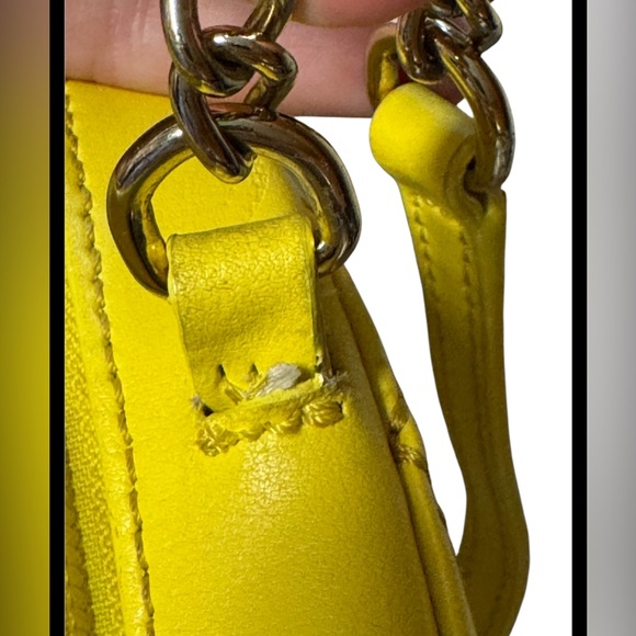 Kate Spade PINEAPPLE Leather Crossbody how Refreshing Yellow Purse Bag jeweled - Picture 7 of 10